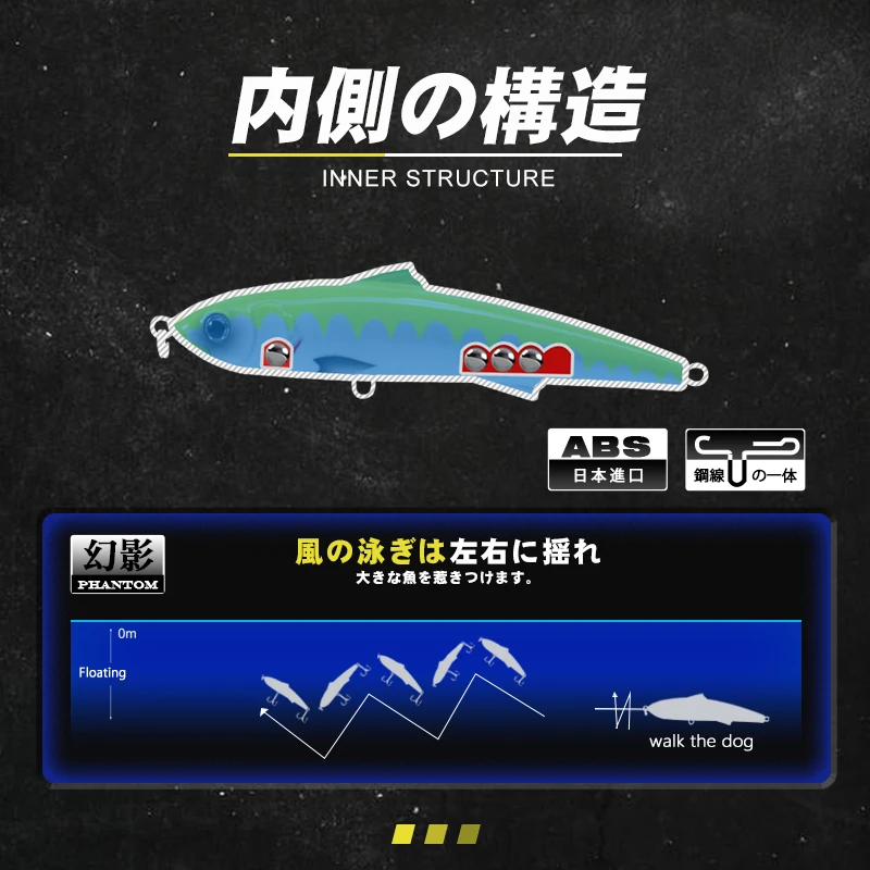 Señuelo tipo lápiz grande para pesca, barco flotante D1, 197mm, 93g, cebo duro Artificial de agua superior, 200mm, 107g, Wobbler Stickbait Bass para pesca - imagen 5