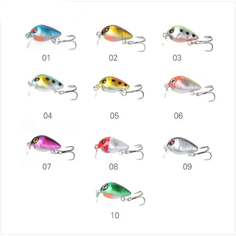 Pez de plástico de 10 colores, 1,5g, 3cm, cebo de simulación, cebo falso, herramientas de pesca en todas las áreas del agua, cebo biónico, cebo para peces pequeños - imagen 5
