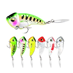 De Metal VIB hoja brillo señuelo de La Cigarra 8/8 5/9cm 8,5/12,5/17g hundiendo cola cebos Spinner Bibe para Bass Pike perca pesca señuelo