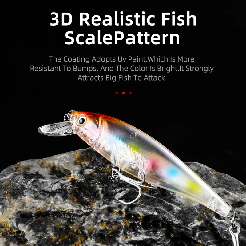 Bearking 1PC 6,5 cm 5g duro señuelo de pesca cigüeñal de buceo 0,8-1,2 m del lago de pesca en el río carpa Wobblers cebos de pesca - imagen 5