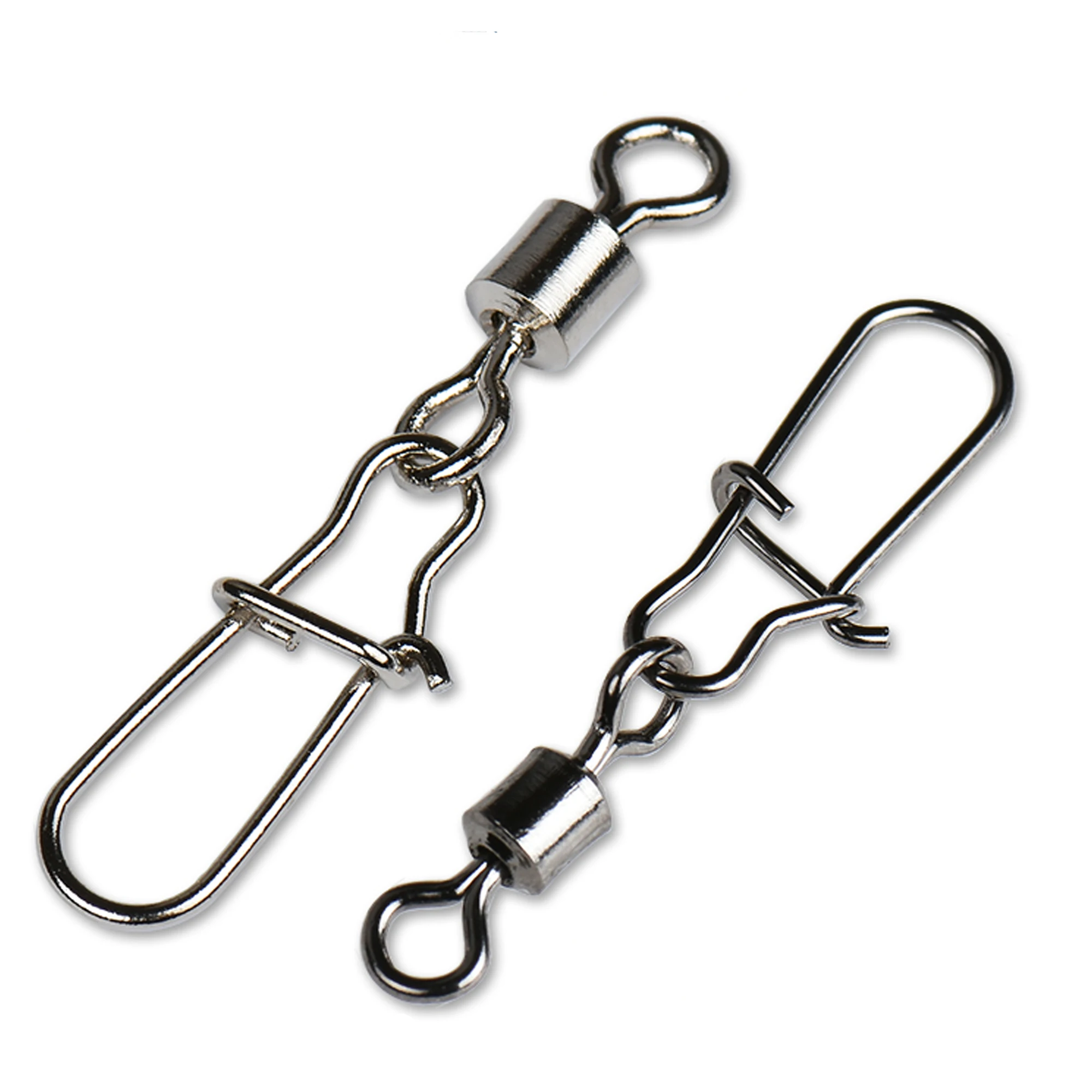 Conector de pesca de agua salada, Pin de enclavamiento giratorio rodante, Clips de enganche rápido para señuelo de pesca, accesorios de aparejos de pesca, 30/20 Uds. - imagen 3