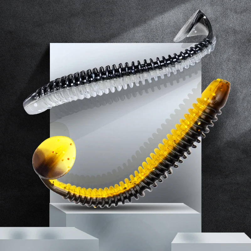 MEREDITH-señuelo suave de Pesca de Mar, 55mm, 65mm, 75mm, Wobblers, cebo de silicona Artificial, Swimbait, cebo suave, juego de Señuelos de Pesca de carpa falso - imagen 4