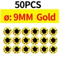 50pcs 9MM Gold