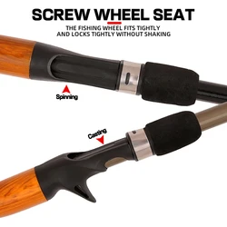 Caña carbono extensible viaje 1,3-1,8m – Telescópica pesca