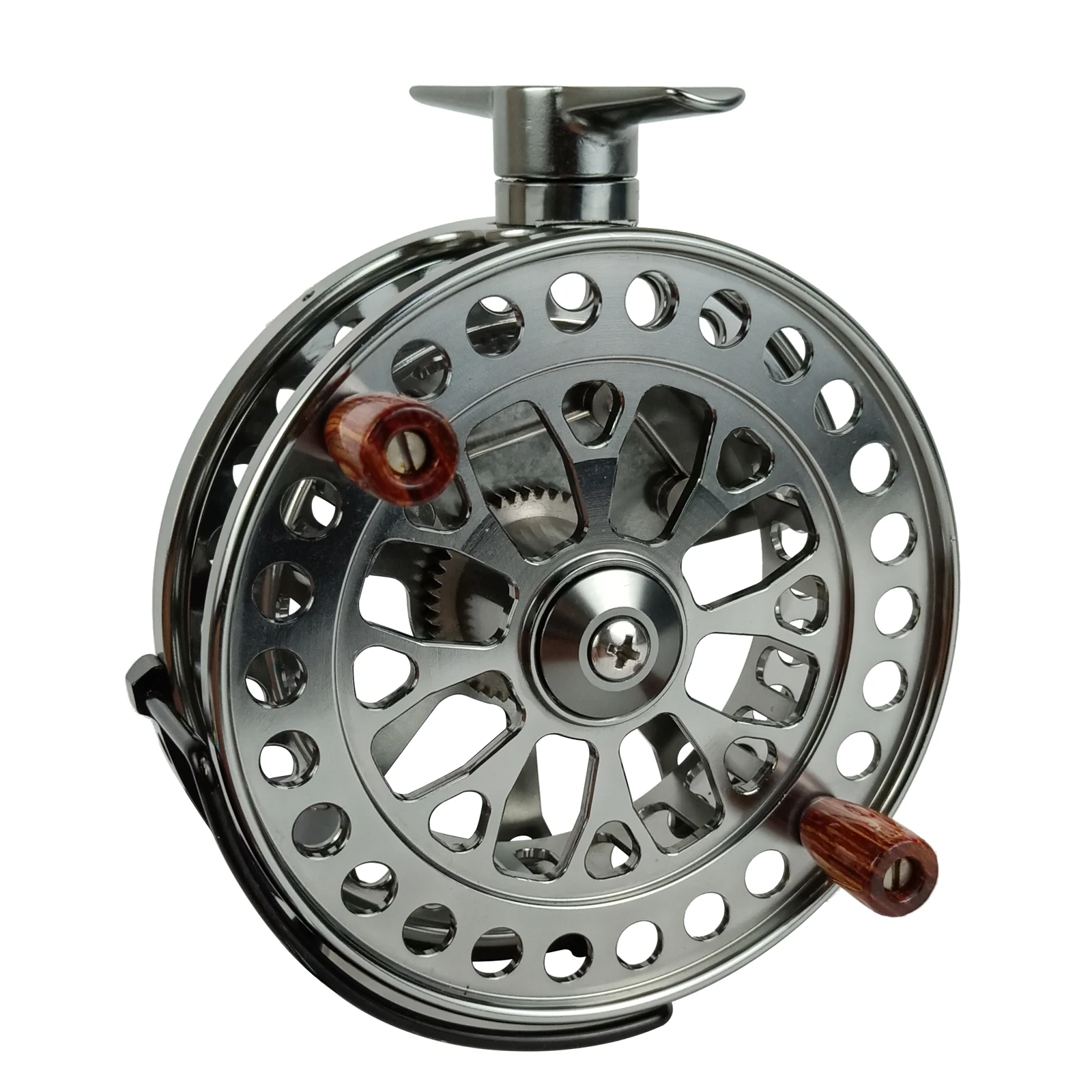 Aventik-carrete flotante de pesca con mosca, accesorio CNC de corte mecanizado, Pin central, pies altos, cabeza de acero para salmón, superligero, nuevo