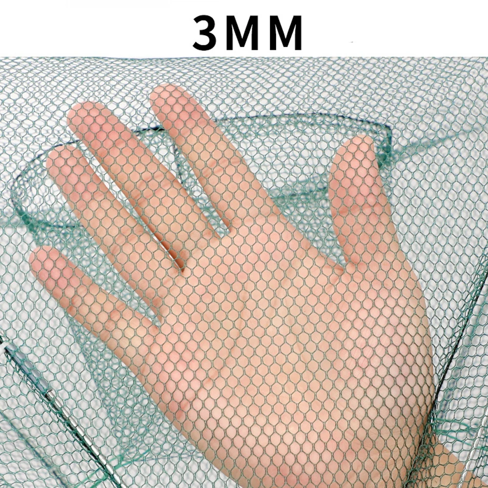 Malla para red de pesca/aparejos/jaula plegable, Red de fundición/Red de pescado, cangrejo/camarón/trampas para olores, redes automáticas - imagen 4