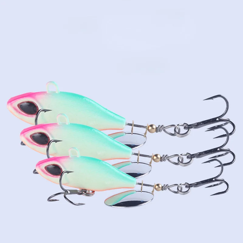 BassLegend pesca Tailspin Micro Spinnerbait lubina trucha Deracou Spinner Vib cola vibratoria hoja giratoria Spin 8g 11g 15g - imagen 3