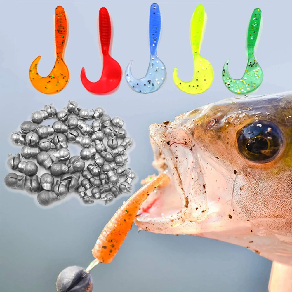 MNFT 20 piezas 1B-6B mordida peso de plomo pesca roca plomo hundimiento giratorio redondo plomo auxiliar pesca de carpa plomos aparejos de tiro dividido - imagen 5