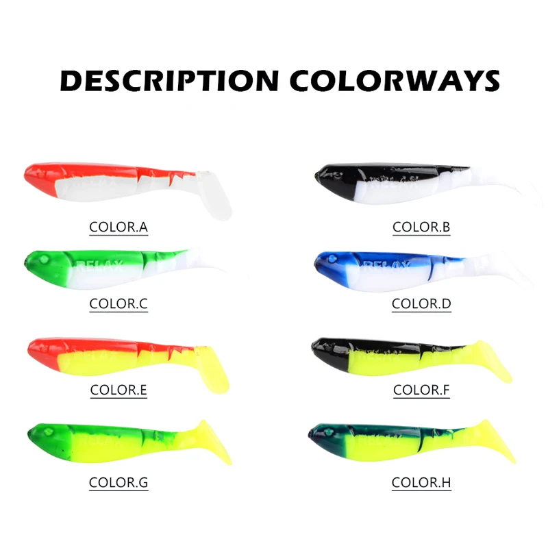 MEREDITH 7cm 4,5g 8 Uds juego de 3 aparejos Predator cabezales de plantilla de plástico suave señuelos de Lucio pesca señuelos blandos - imagen 5