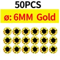 50pcs 6MM Gold
