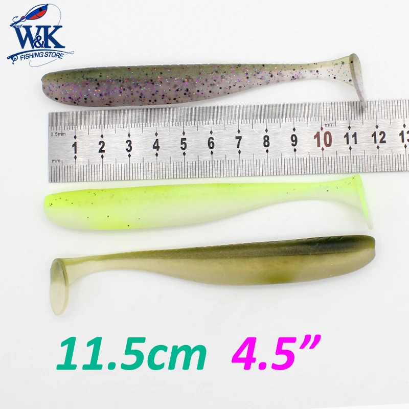 W & K Marca de Accesorios de Pesca de Agua Dulce Señuelo Suave 4.7 pulgadas 5 unids/bolsa Spiner Leurre Alimentador Walleye Caliente 2017 J1604-012 - imagen 3