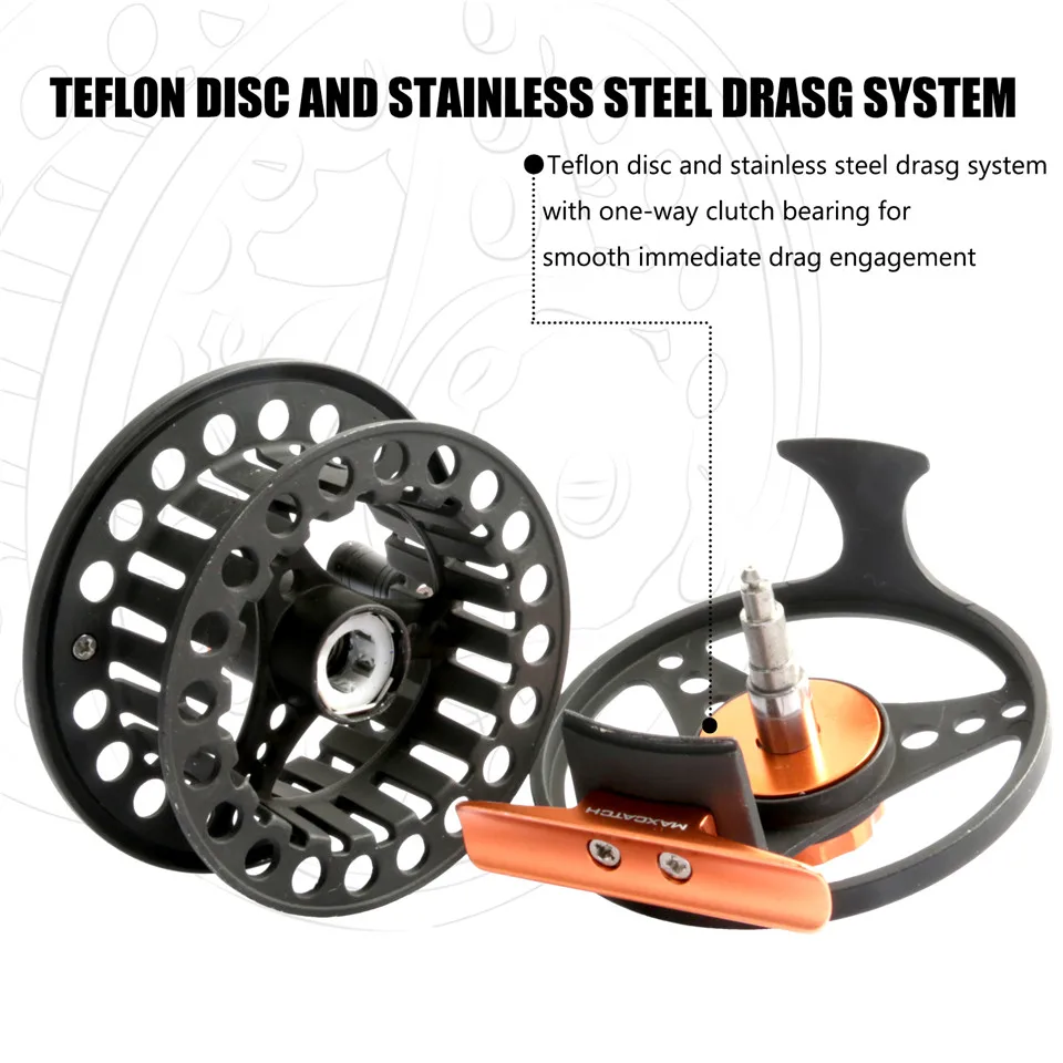 Carrete de pesca con mosca Maximumcatch 3/4/5/6/7/8 WT carrete de mosca de aluminio fundido a presión con eje grande - imagen 5