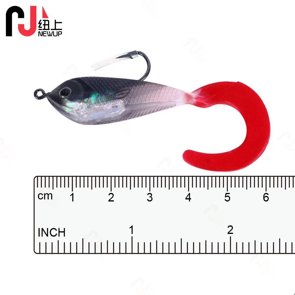 Señuelos blandos de silicona para pesca en el mar, cebo Artificial de 6cm/5g, aparejos Wobblers, 5 uds. - imagen 4
