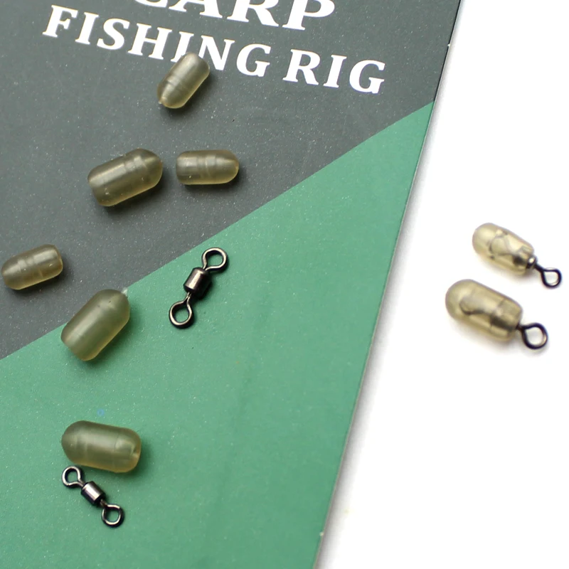 Accesorios de pesca de carpa, cuentas giratorias de parada, manga antienredos, topes para correr, aparejos de alimentador de plomo, 30 Uds. - imagen 2