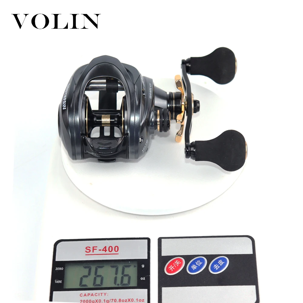 VOLIN-carrete de pesca de Baitcasting NMB BB, sistema de freno centrífugo, arrastre máximo de 12,5 KG, 10 + 1 BB, 6,3: 1, resistente al agua salada, nuevo, Japón - imagen 2
