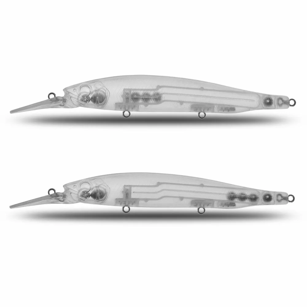 Cf Lure-Cebo transparente sin pintar ABS, cebo en blanco, 155mm, 20,5g, Minnow Now-05 #, bola de acero, cebo de lubina de transferencia por gravedad - imagen 4