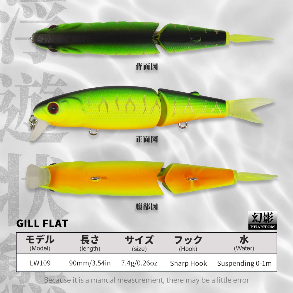 Hunthouse-señuelo de pesca de Lucio magallon, cebo profesional de calidad minnow, 9cm, cebo articulado - imagen 2