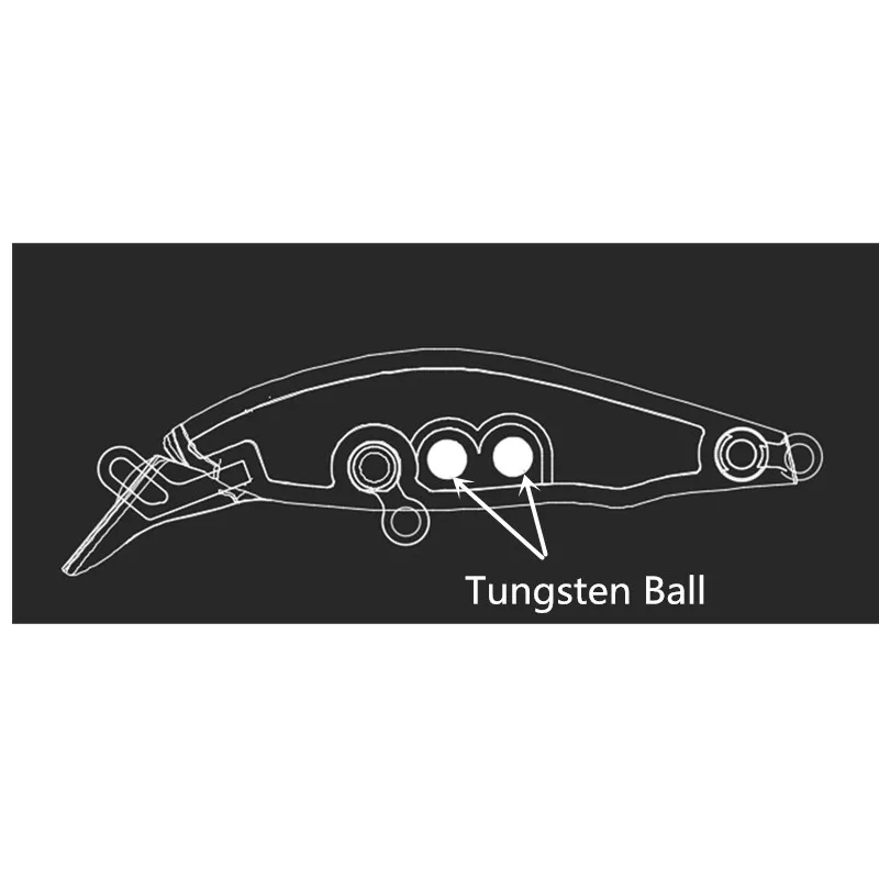 BASSKING-cebo de pececillo hundido, 5cm, 4,2g, bola de tungsteno, señuelo de Pesca Isca Artificial Para Pesca Wobbler Peche Swimbait agua salada - imagen 3