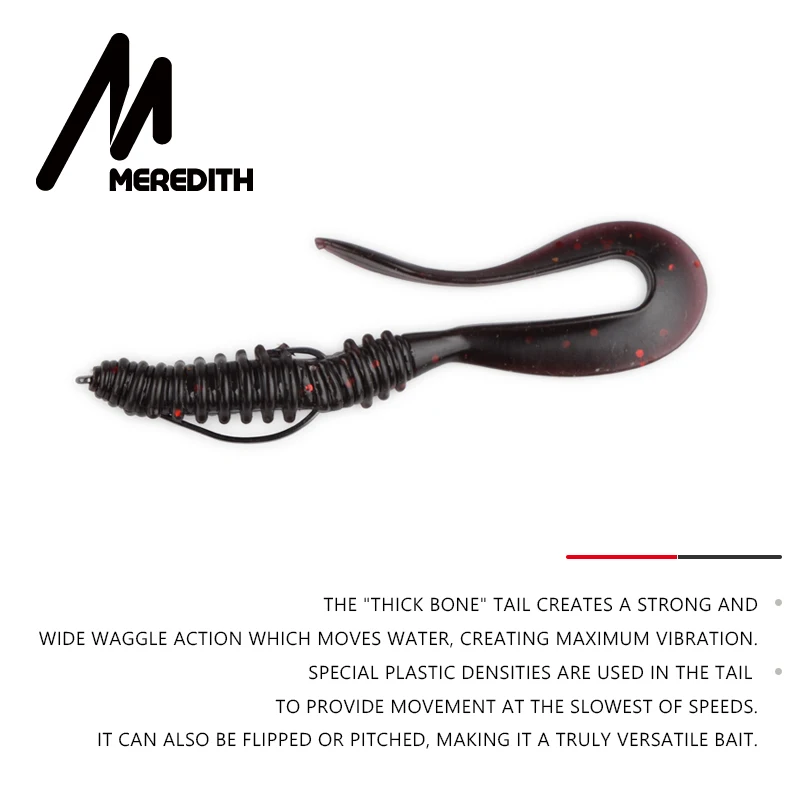 Meredith Mad Wag-SEÑUELOS blandos de pesca, cebos artificiales de 20 piezas, aparejos depredados, 7,5 cm, 1,8g - imagen 4