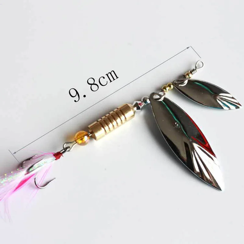 FLYSAND-cebos giratorios de lentejuelas, señuelo de pesca de Metal, cucharas, señuelos artificiales, herramienta de pesca, accesorio de pesca - imagen 2