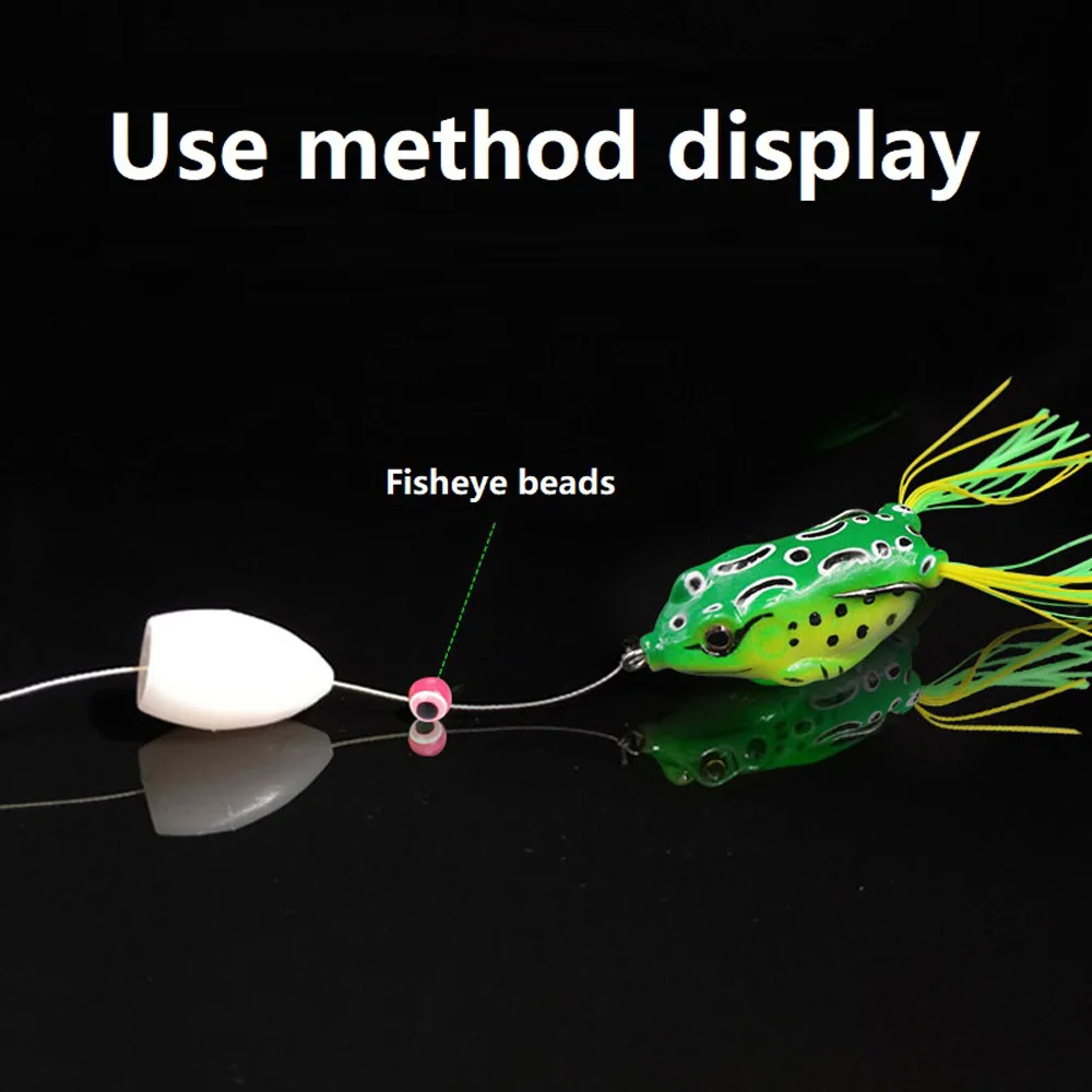 Lote de 100 unidades de cuentas de ojo de pez/luminosas/láser para señuelo de anzuelo triple DIY, aparejos de pesca de lubina, accesorios de carpa - imagen 4