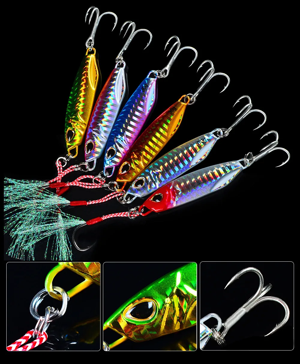 Señuelo De Pesca De lubina, anzuelo De Metal, articulado De Pesca Isca Artificial, Wobbler, cebo holográfico, 10-50G - imagen 4