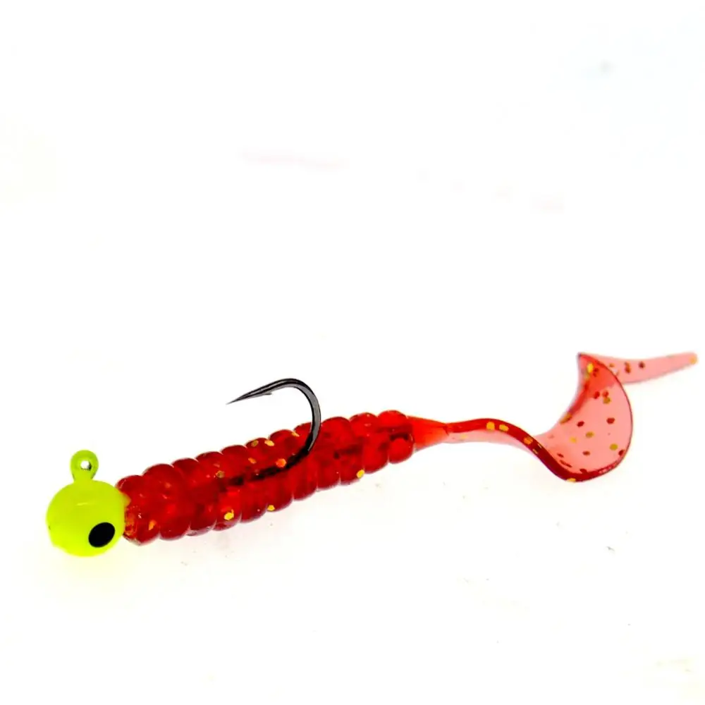 Señuelos de pesca 2,5g anzuelo con cabeza de anzuelo 5cm/1g señuelo de gusano cebo suave Texas Rig señuelo principiante lote 5 piezas en oferta - imagen 5
