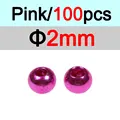 2mm Pink 100pc