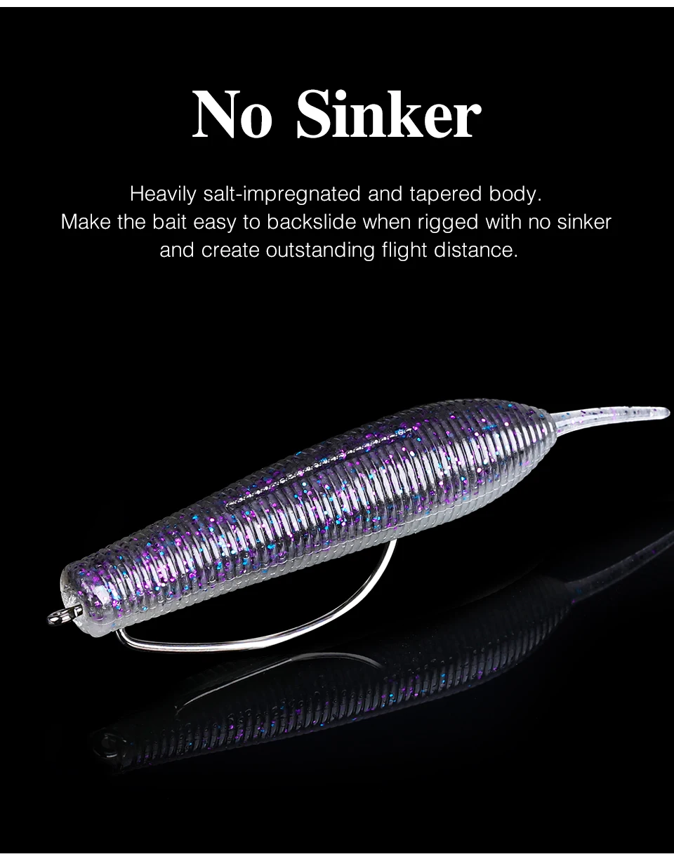 Experimente el mejor señuelo de pesca con el cebo sin plomada diseñado para el fundición sin esfuerzo y la distancia