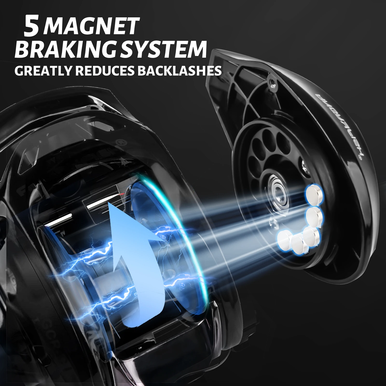 ANGRYFISH-Carretes de pesca de fundición, 7 + 1BB, 6,3: 1, carrete de Metal para Baitcasting derecho/izquierdo, gran oferta - imagen 3