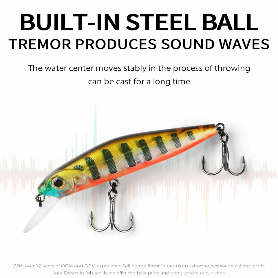 BEARKING-Señuelos de Pesca con sistema de tungsteno, aparejos de pesca de calidad, 78mm, 11,3g, 1,3-1,7 m SP - imagen 3