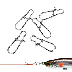Conector rápido bloqueo acero inoxidable pesca carpa giratorios sólidos