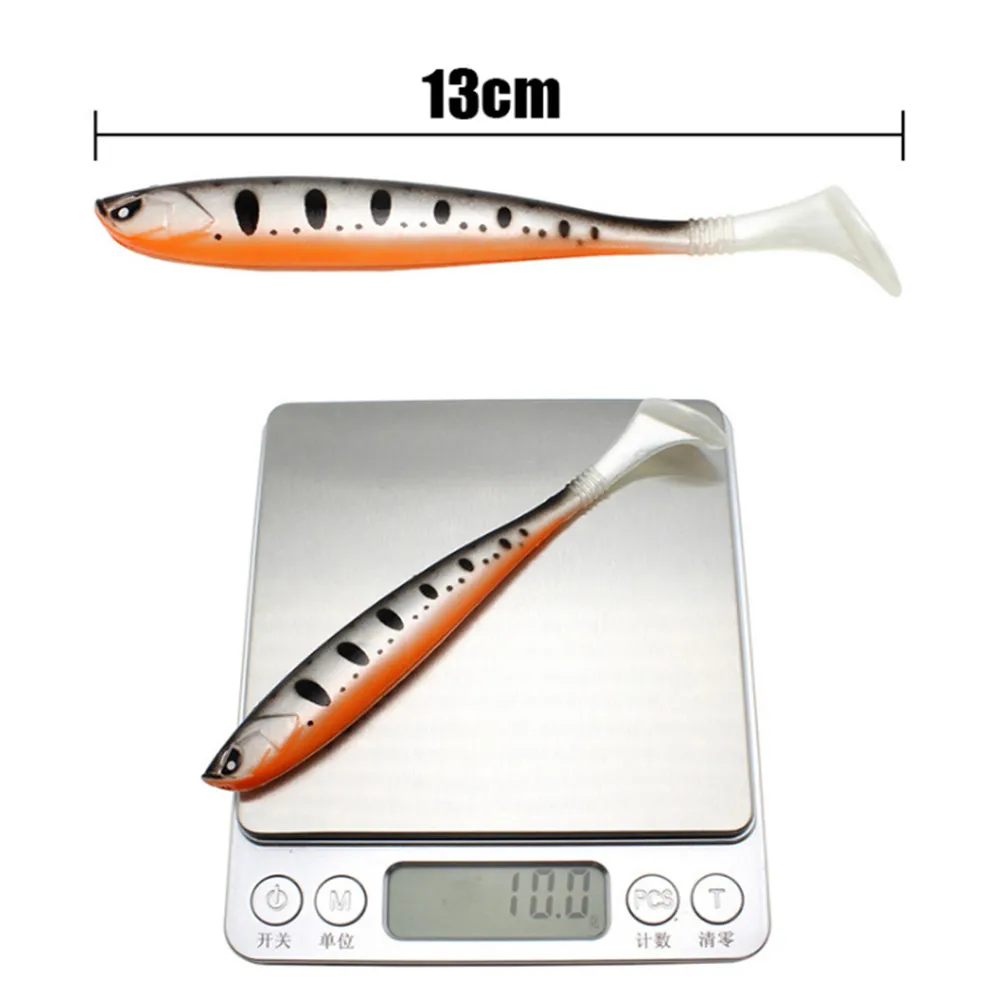 1 Uds 10g 13cm cebo blando Jig Wobbler Señuelos de Pesca Japón Shad Swimbaits cebo Artificial Jig Head pesca con mosca pez de goma de silicona - imagen 3