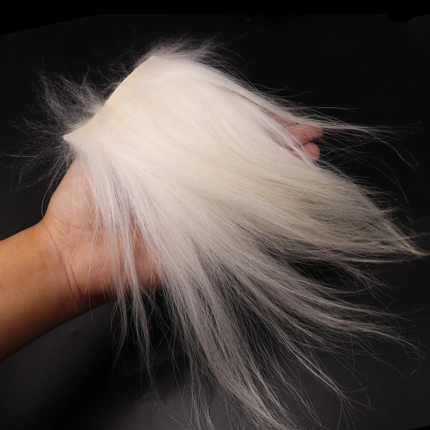 Bimoo-Material de pelo atado de moscas de cabra de Cachemira para sombra de rayos solares, perro Collie y Streamer, moscas de agua salada, fibras naturales largas, 1 unidad - imagen 4