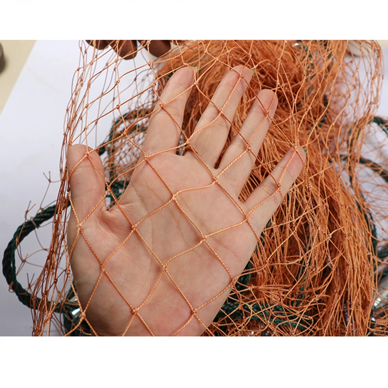 Lawaia red tejida para pesca, red de arrastre para estanque, plomos de acero, flotadores de espuma, 12 hebras, red de pesca grande, longitud 5M/10M/15M/20M/30M - imagen 3