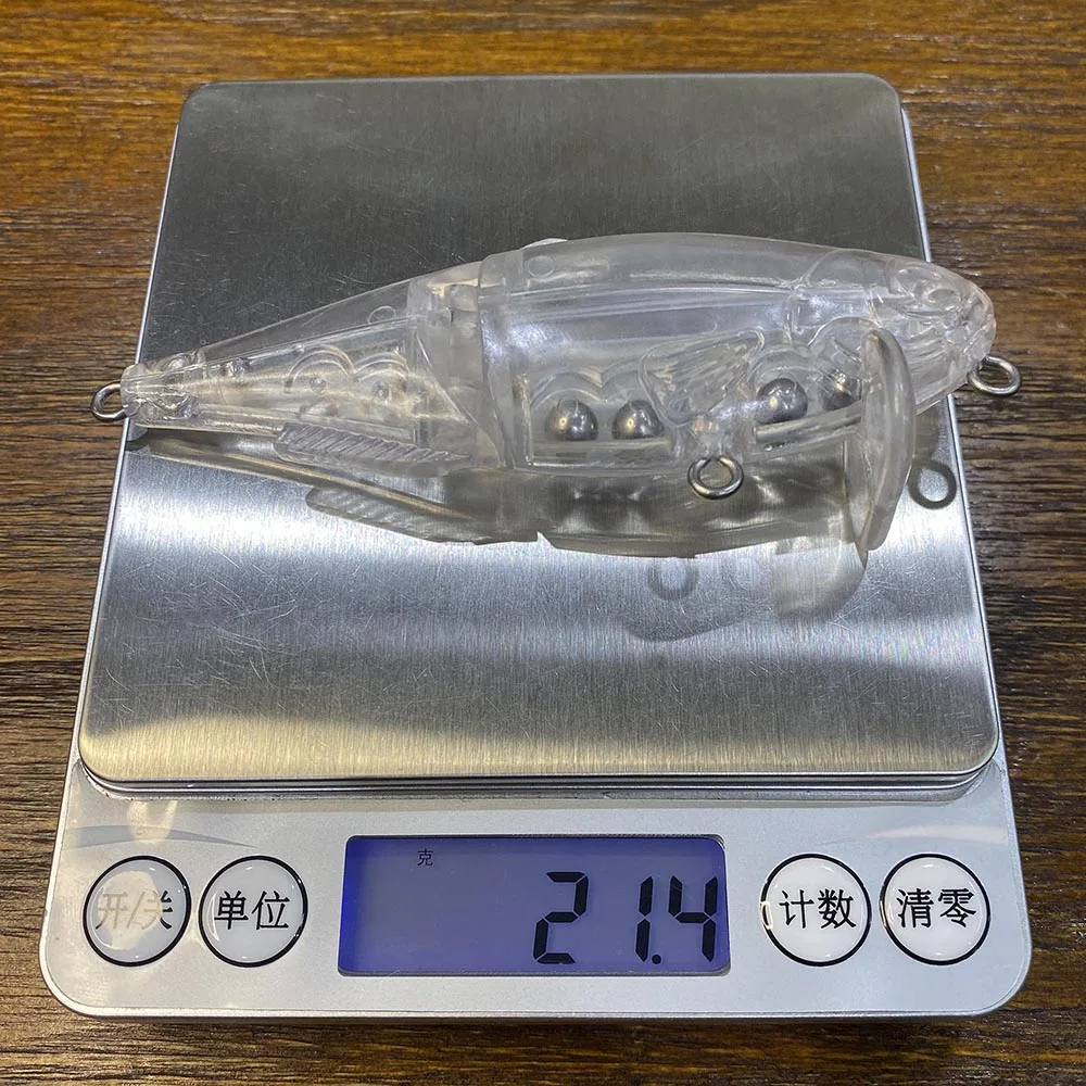 Señuelo de pesca flotante sin pintar, swimbait lento de 100mm, Sección de superficie, swimbait, señuelo articulado para pesca de lubina - imagen 4