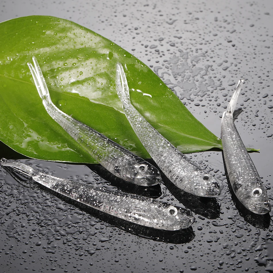 Señuelos de Pesca de silicona para trucha blanda, cebos Wobbler de 7g13cm para curricán, aparejos de pesca de lubina, 5 unids/lote - imagen 4