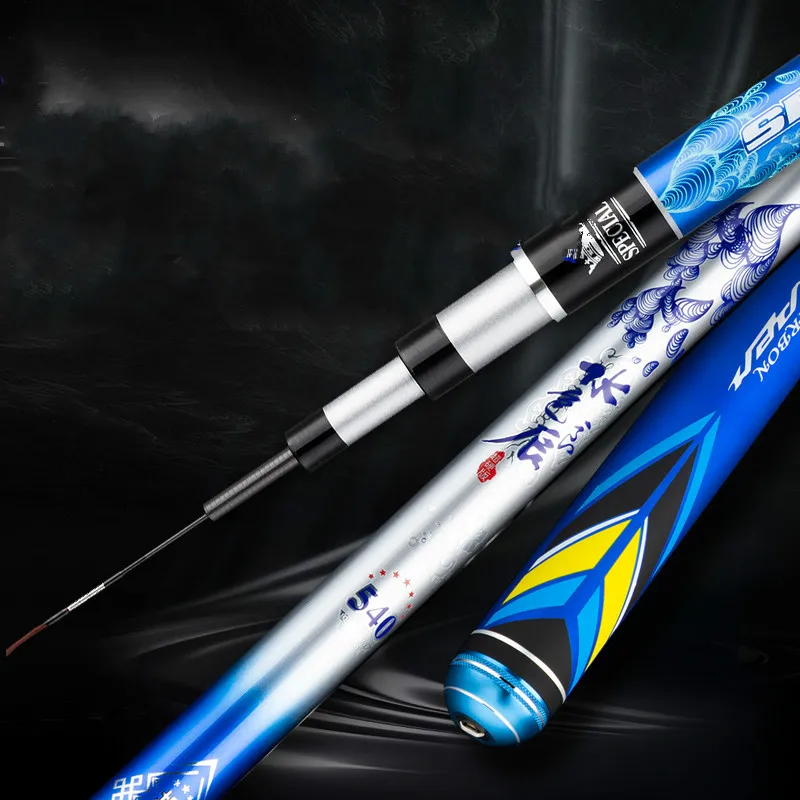 Caña De pescar ultraligera para carpa, caña De pescar De fibra De carbono, telescópica, para deportes al aire libre, 3,6 M-8,1 M - imagen 3