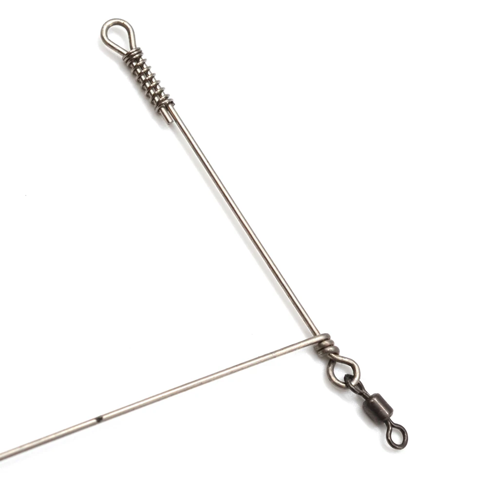 MNFT 12 Uds. Collar de equilibrio de pesca de acero inoxidable Booms pesca en el mar un solo poste equilibrio giratorios broches Collar volador Booms - imagen 5