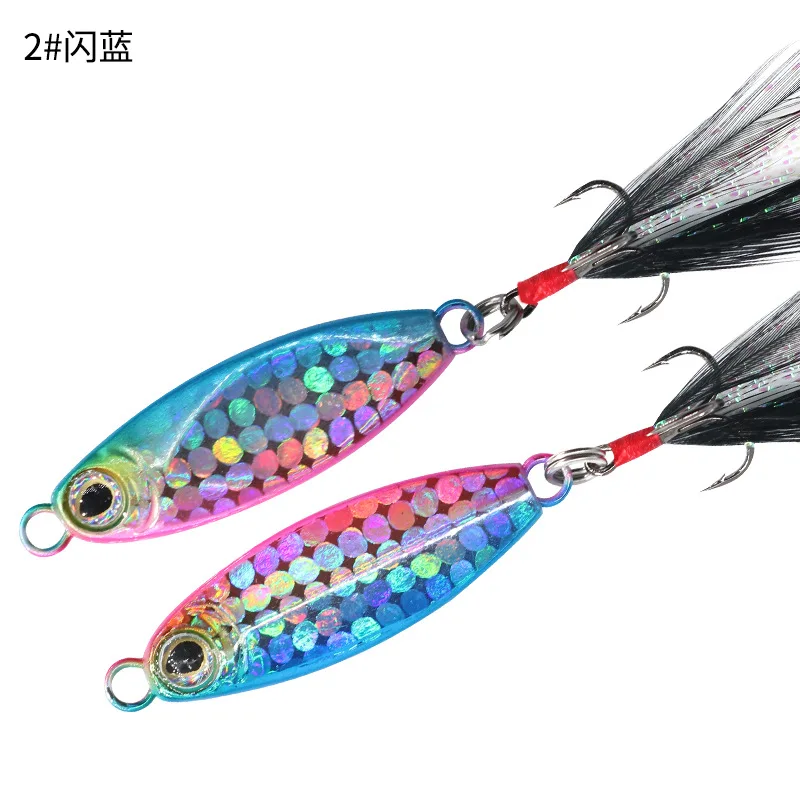 Señuelo de pesca Jigbait de vibración lenta 7g-20g plantilla de Metal fundido largo señuelos de Jigging artificiales deriva caída abajo cebo duro lote 2 piezas venta - imagen 4