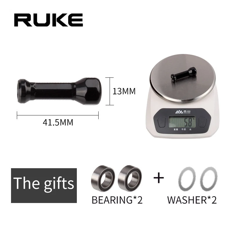 Perilla de mango de carrete de pesca Ruke, 2 unidades por lote, peso 5,8 g, adecuada para diámetro del eje de 4mm, 7x4x2,5mm, rodamiento, enviar regalos - imagen 3
