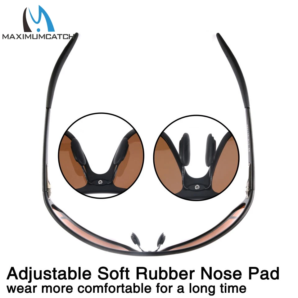 Maximumcatch gafas de sol polarizadas para pesca con mosca, marco de Metal de titanio, color marrón, amarillo y gris, a elegir - imagen 4