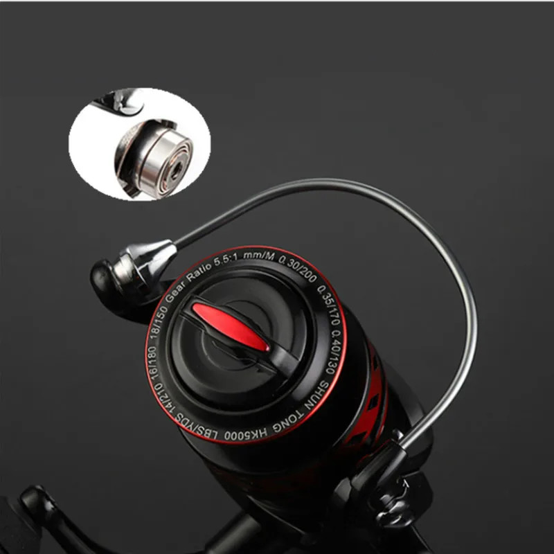 Carrete giratorio 13BB + 1 Bola De rodamiento 1000-7000s, bobina De Metal, ancla, barco, ruedas distantes - imagen 5