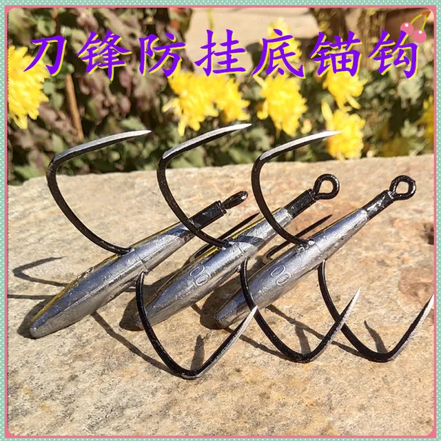 1 Uds 30g 40g 50g 60g anzuelos triples de pesca grandes afilados con plomo peso anzuelo aparejos de pesca herramientas Accesorios