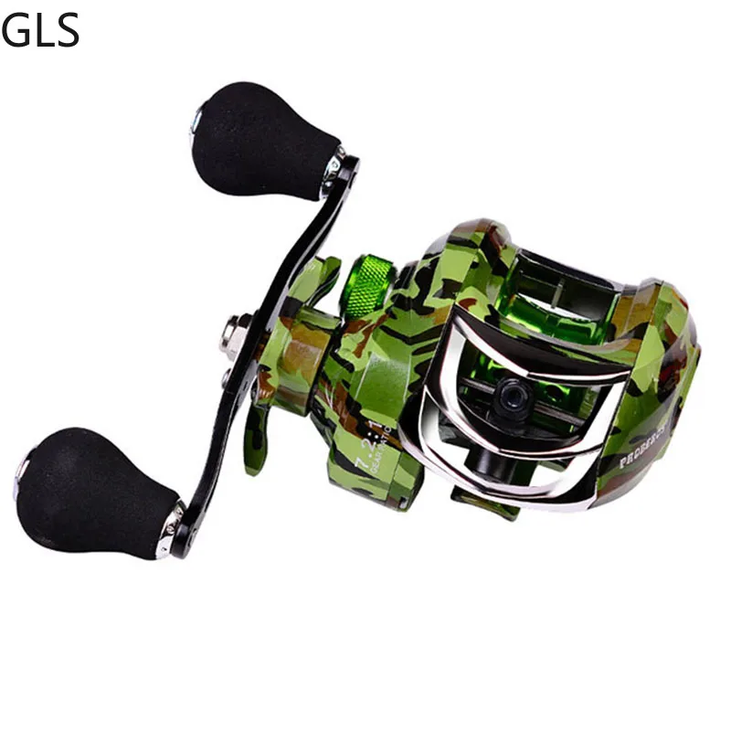 Carrete de Baitcasting con mango EVA 7,2: 1, Ratio de engranaje, arrastre máximo de 10KG, 18 + 1 Bola, sistema de frenado magnético, rodamientos, carrete de pesca - imagen 3