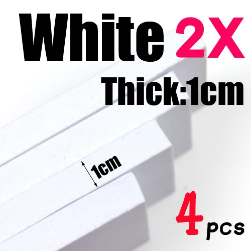 4PCS White 2X Rigid