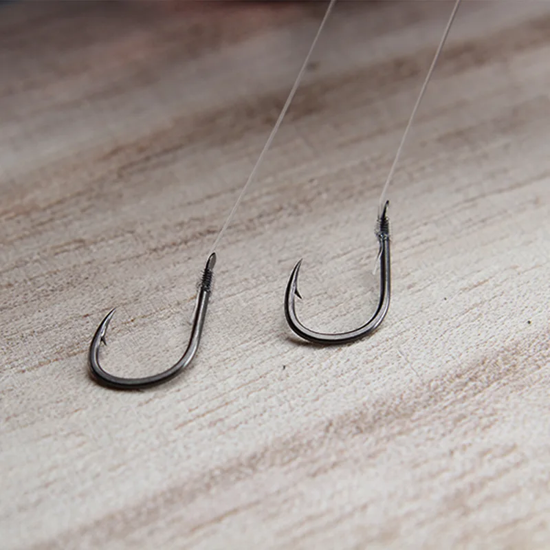 8 unids/lote de anzuelos de pesca sublínea, juego de anzuelos dobles, anzuelos de pesca Barbe, anzuelos de dos líneas, anzuelos afilados de acero inoxidable - imagen 4