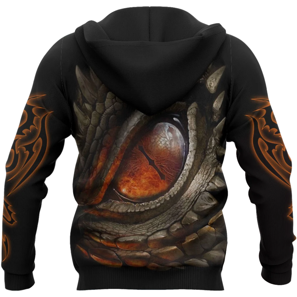 Armadura tatuaje y mazmorra dragón 3D impreso Unisex Deluxe Sudadera con capucha hombres sudadera Zip pulóver chaqueta Casual chándal KJ0279 - imagen 2