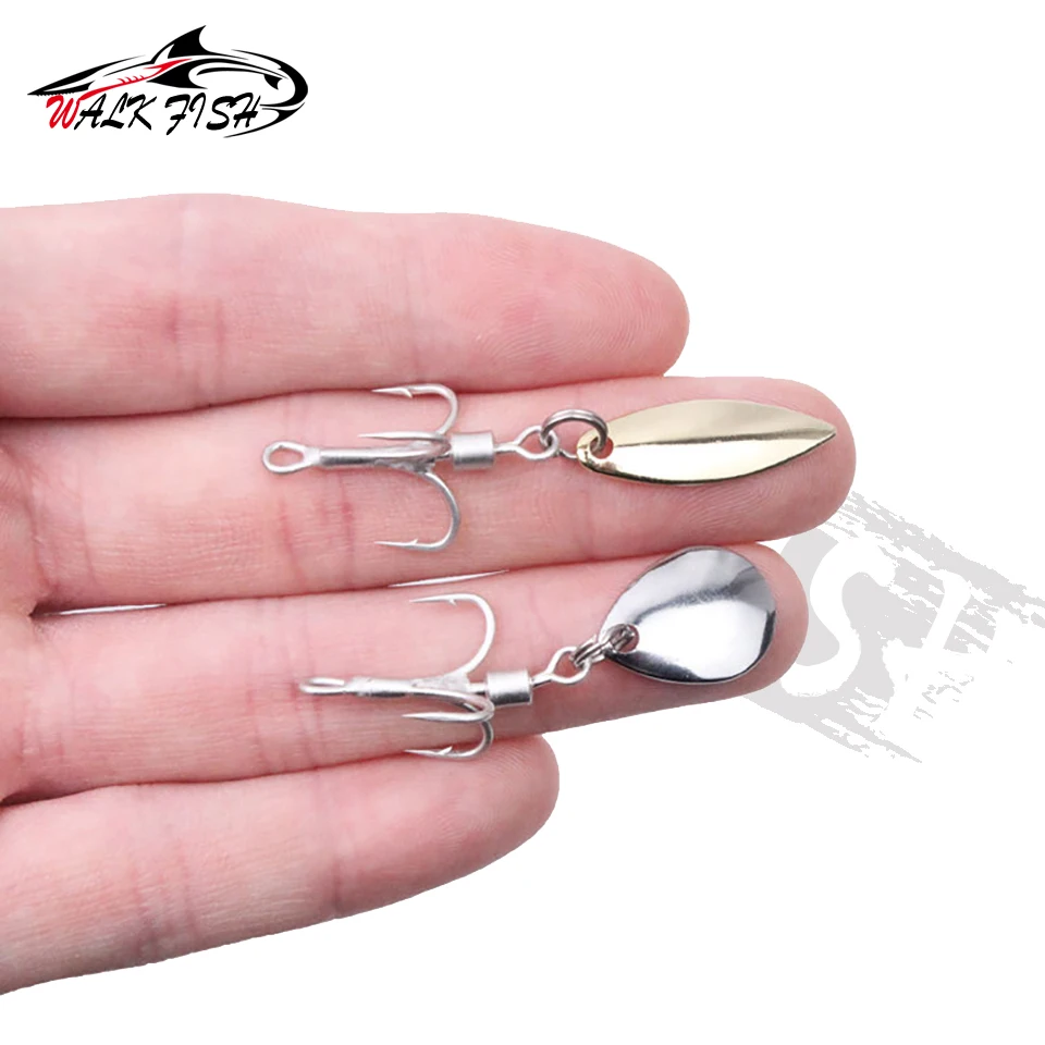 WALK FISH-anzuelo triple de pesca, accesorio de acero de alto carbono reforzado con vibración rotativa, lentejuela, aparejo de agua dulce de mar, 4 unids/lote - imagen 2