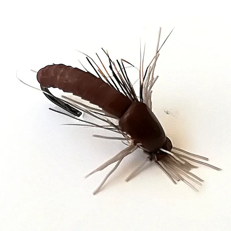 KKWEZVA-Cebo Artificial de silicona para pesca, 18 Uds., ninfa, Scud, gusano, trucha - imagen 5